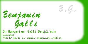 benjamin galli business card